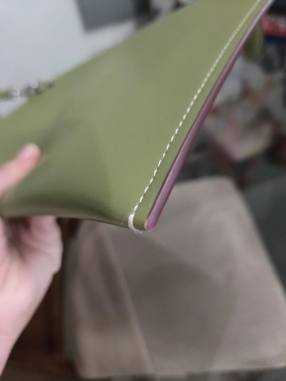 Coachtopia Zippered Portfolio Clutch Olive Green